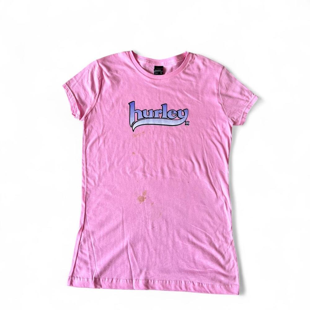 Hurley Pink Women's Logo T-shirt, Small